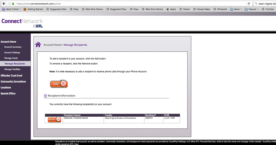 Thomas Deegan West Virginia Department of Corrections Manage Recipients trust 3559707.png